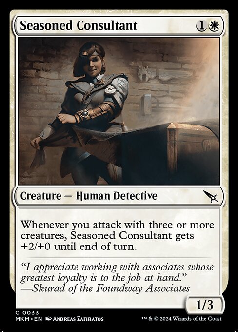 Seasoned Consultant – Murders at Karlov Manor (MKM-33) Magic: The Gathering card | LC-REM-20260804-15909433540940-c0ebfe5d-8819-495d-bf72-b9c28c6fd23e Hoofdafbeelding