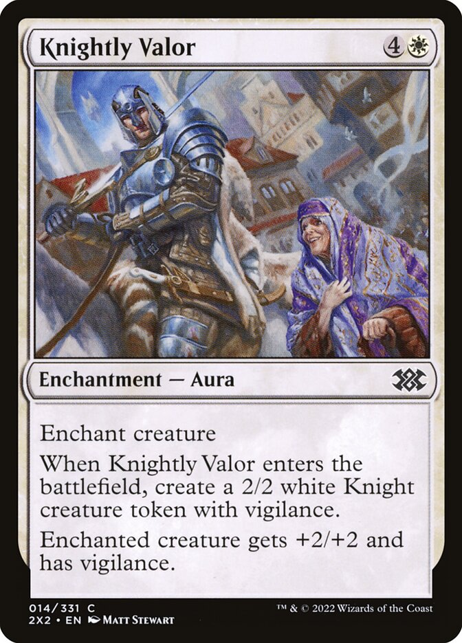 Knightly Valor - Double Masters 2022 (Common) [2X2-14]