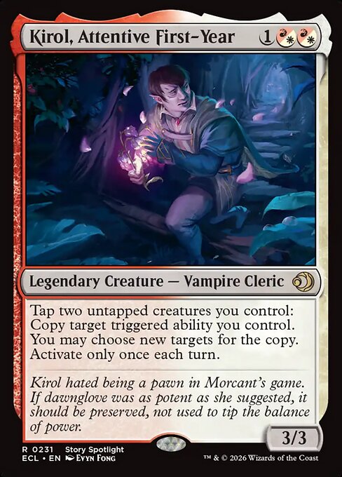 Kirol, Attentive First-Year – Lorwyn Eclipsed (ECL-231) Magic: The Gathering card