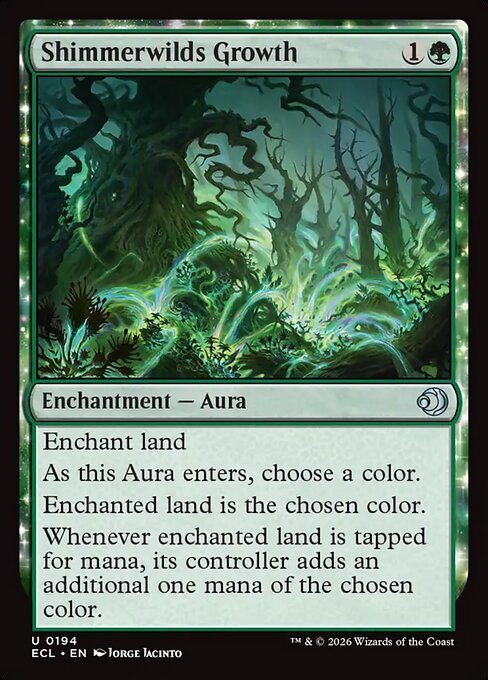 Shimmerwilds Growth – Lorwyn Eclipsed (ECL-194) Magic: The Gathering card