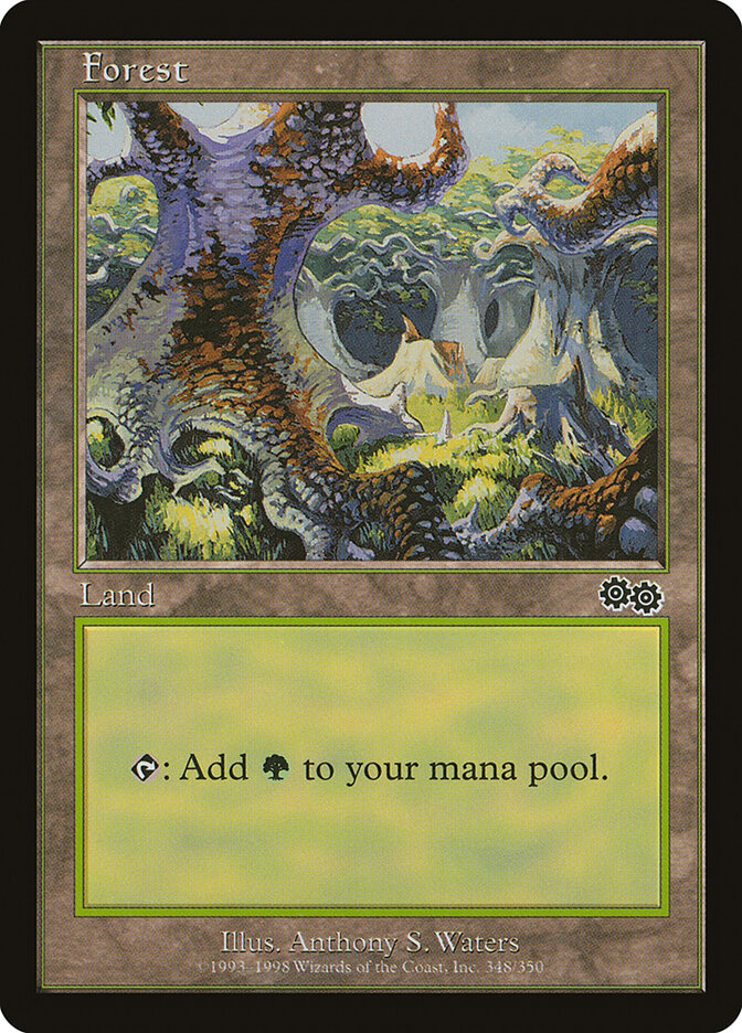 Magic-kaart Forest USG-348 uit Urza's Saga (Land)