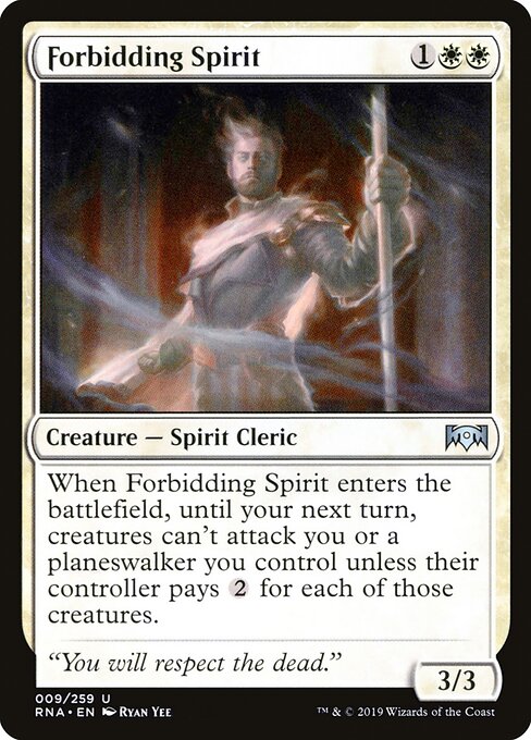 Forbidding Spirit – Ravnica Allegiance (RNA-9) Magic: The Gathering card