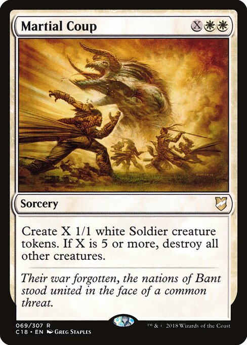 Martial Coup – Commander 2018 (C18-69) Magic: The Gathering card Main image