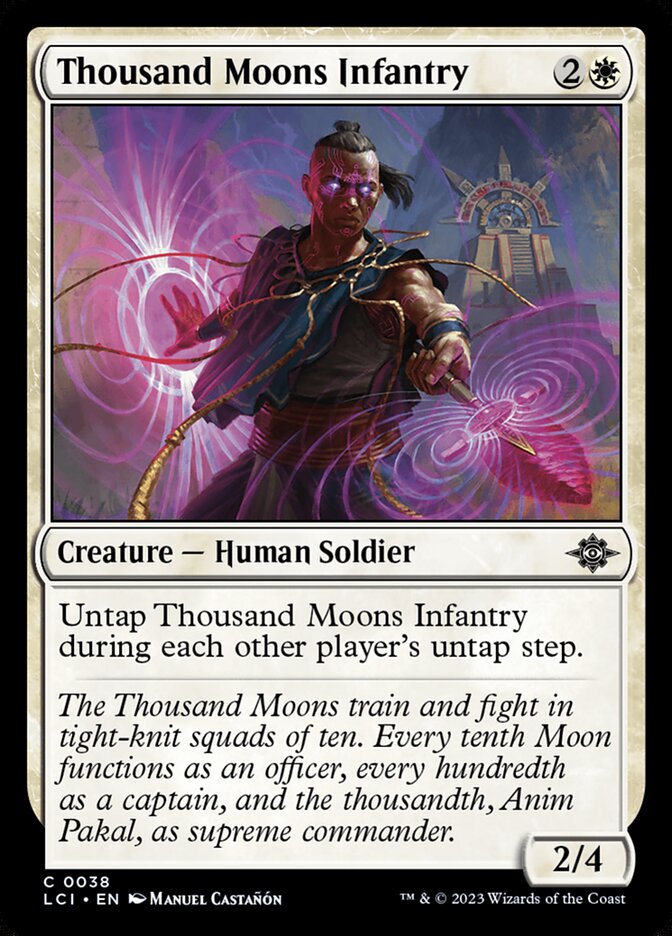Magic-kaart Thousand Moons Infantry LCI-38 uit The Lost Caverns of Ixalan (Common)