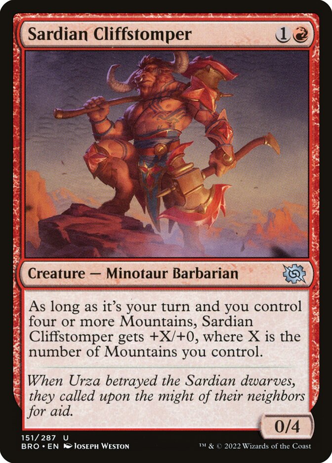 Sardian Cliffstomper - The Brothers' War (Uncommon) [BRO-151]
