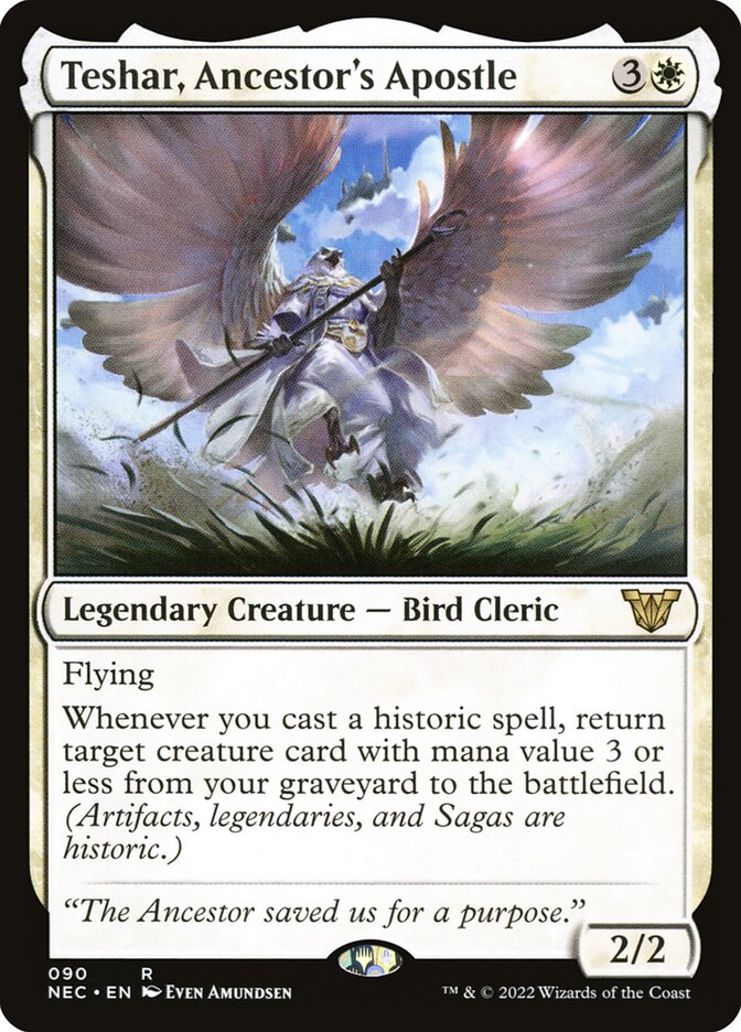 Teshar, Ancestor's Apostle - Commander: Kamigawa: Neon Dynasty (Rare) [NEC-90]