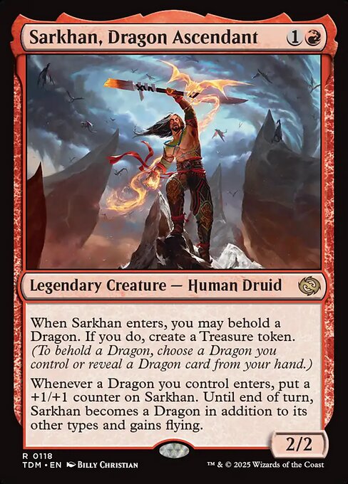 Sarkhan, Dragon Ascendant – Tarkir: Dragonstorm (TDM-118) Magic: The Gathering card Hoofdafbeelding