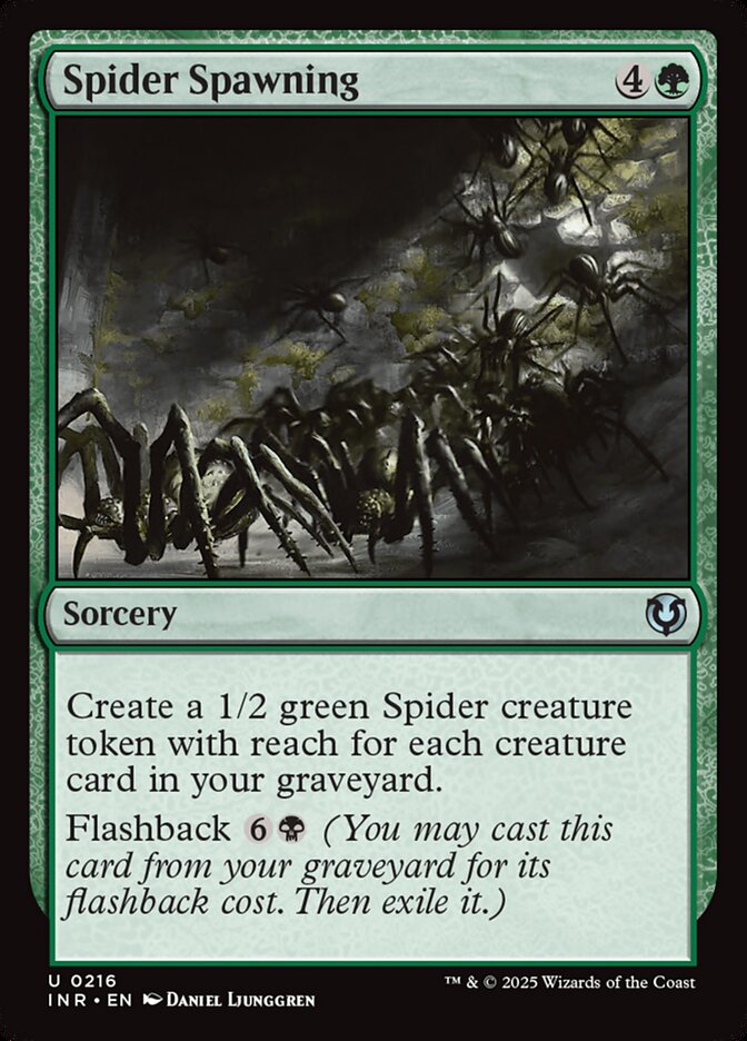 Magic-kaart Spider Spawning INR-216 uit Innistrad Remastered (Uncommon)