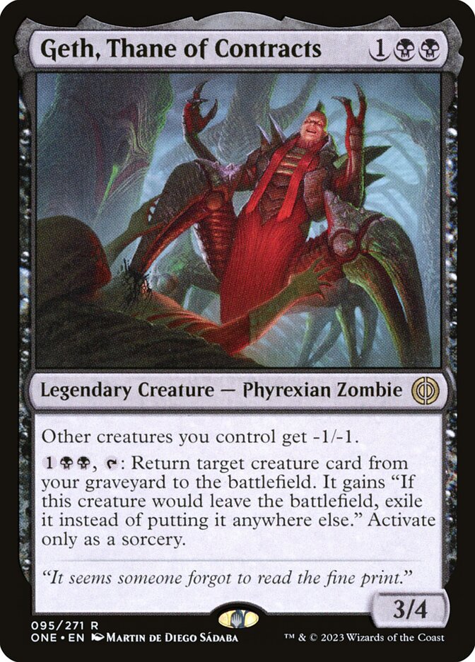 Geth, Thane of Contracts - Phyrexia: All Will Be One (Rare) [ONE-95] Image principale du produit