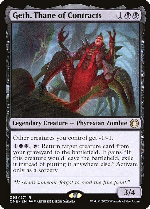 Geth, Thane of Contracts – Phyrexia: All Will Be One (ONE-95) Magic: The Gathering card