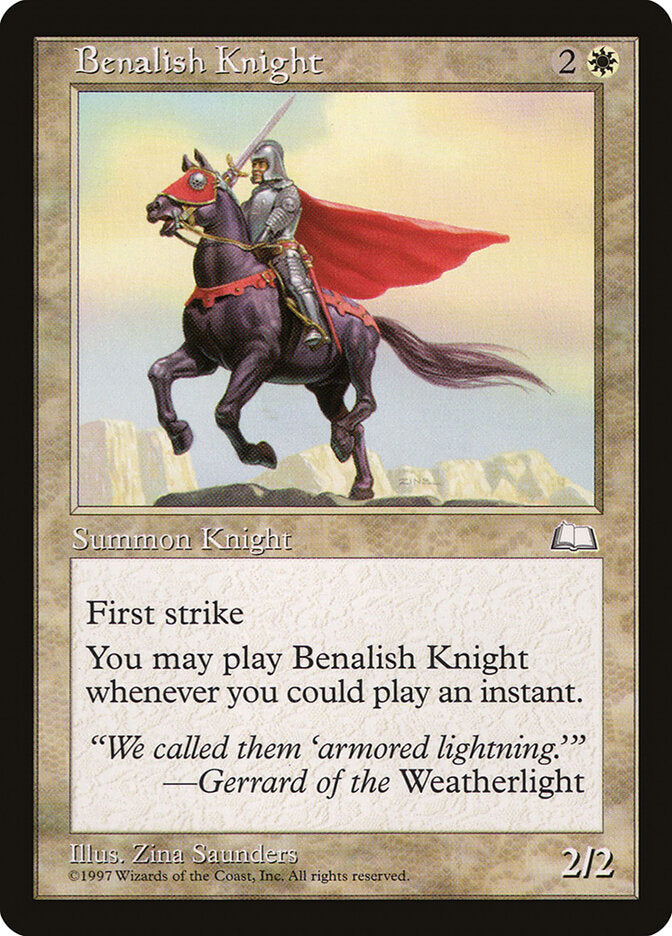 Magic-kaart Benalish Knight WTH-9 uit Weatherlight (Common) Imagen principal del producto