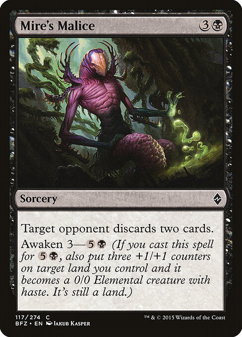 Mire's Malice – Battle for Zendikar (BFZ-117) Magic: The Gathering card