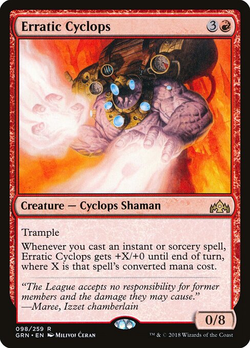 Erratic Cyclops – Guilds of Ravnica (GRN-98) Magic: The Gathering card