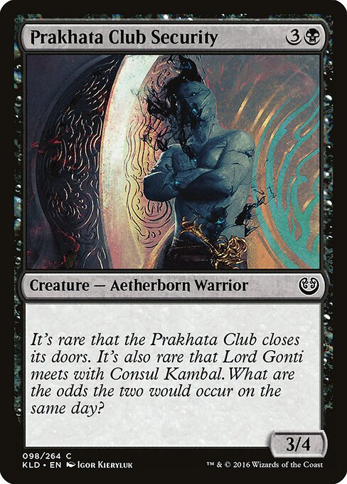 Prakhata Club Security – Kaladesh (KLD-98) Magic: The Gathering card
