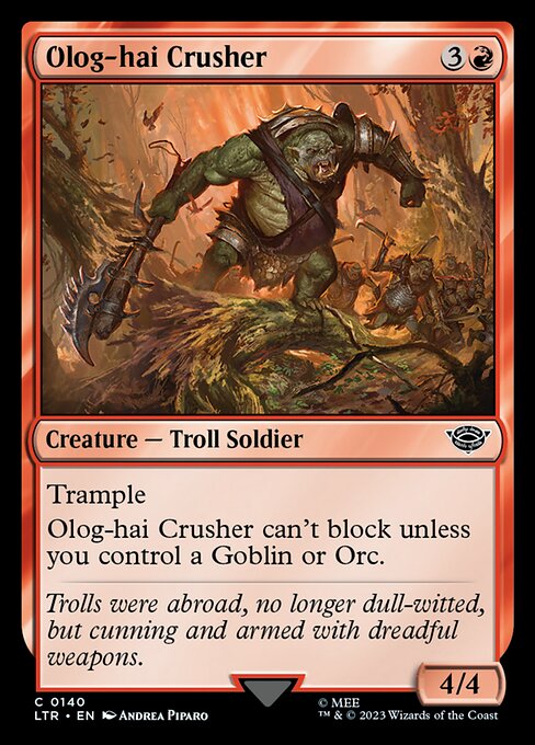 Olog-hai Crusher – The Lord of the Rings: Tales of Middle-earth (LTR-140) Magic: The Gathering card