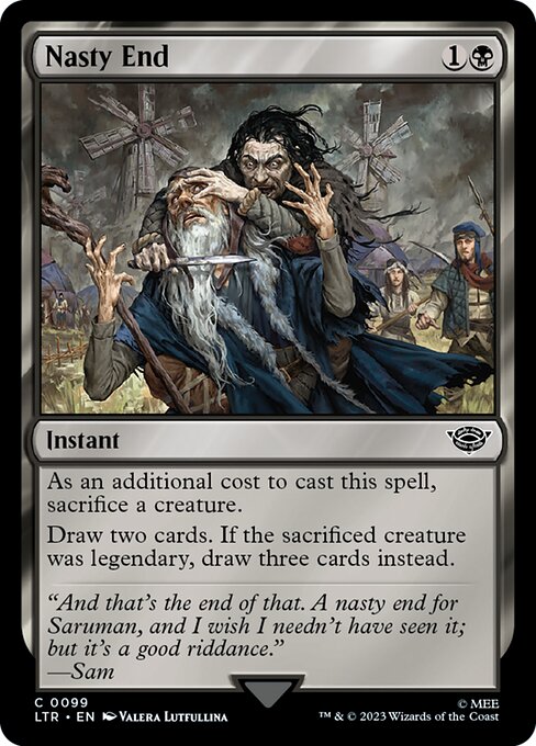 Nasty End – The Lord of the Rings: Tales of Middle-earth (LTR-99) Magic: The Gathering card Immagine principale del prodotto