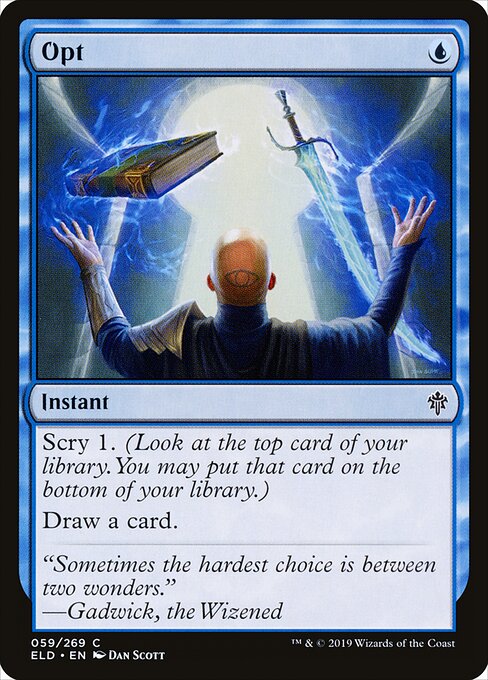 Opt – Throne of Eldraine (ELD-59) Magic: The Gathering card