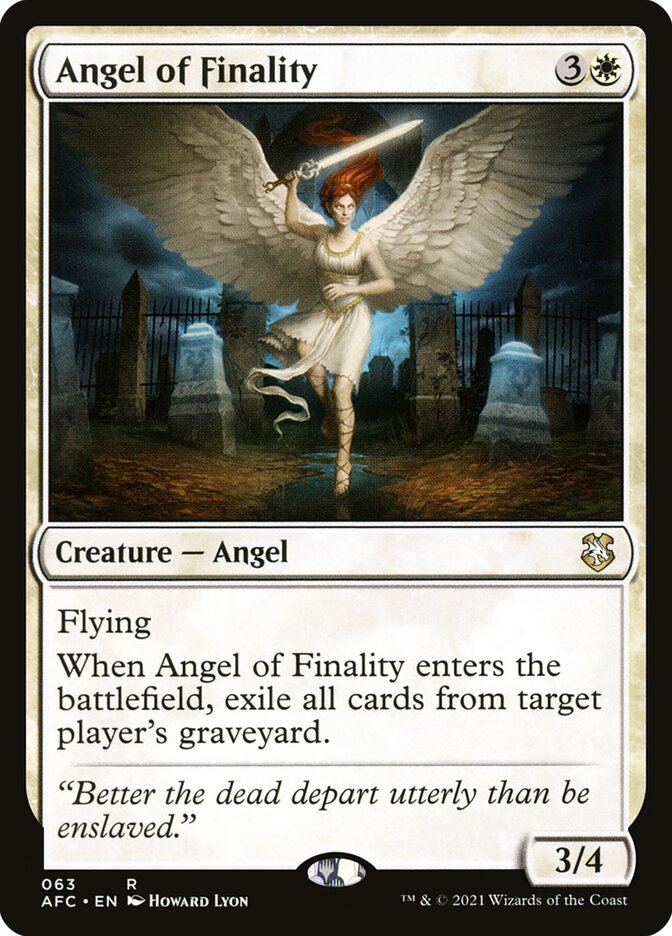 Angel of Finality - Commander: Adventures in the Forgotten Realms (Rare) [AFC-63] Hauptbild