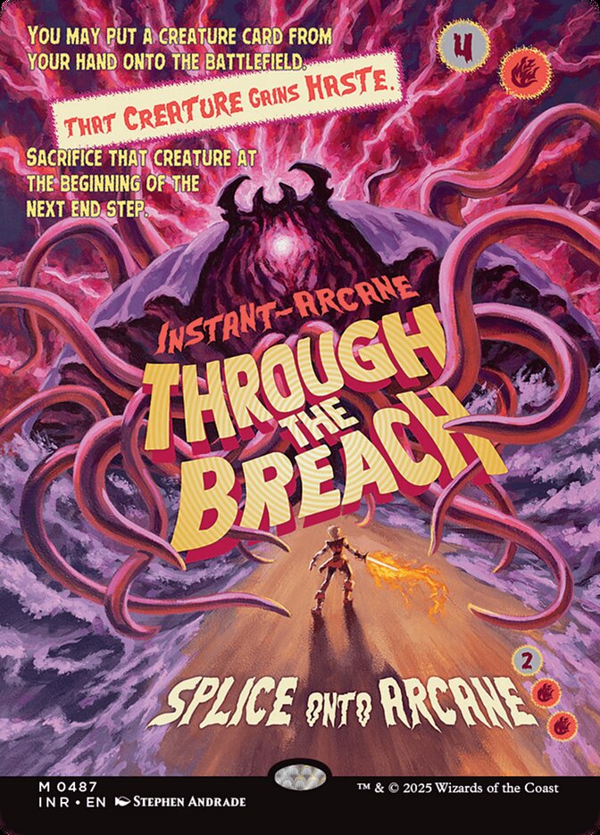 Magic-kaart Through the Breach XINR-487 uit Innistrad Remastered: Extras (Mythic)
