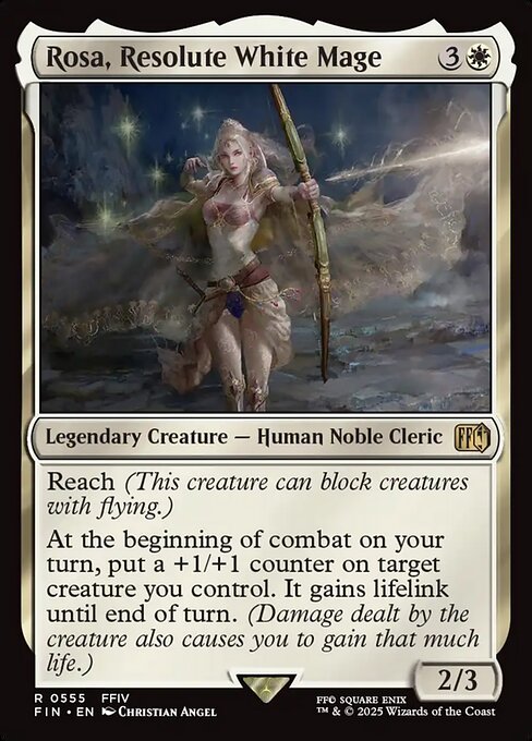 Rosa, Resolute White Mage – Final Fantasy (FIN-555) Magic: The Gathering card | LC-REM-20260804-15935521718604-c44e0ad6-9f44-4e4c-8c3b-3ee99409a740 Immagine principale del prodotto