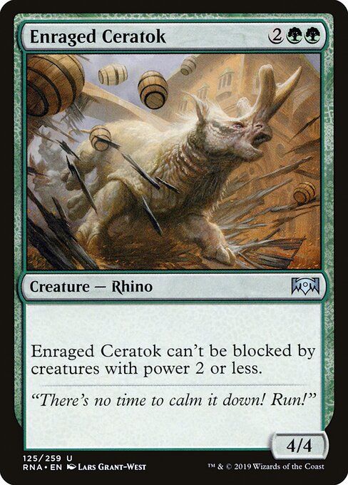 Enraged Ceratok – Ravnica Allegiance (RNA-125) Magic: The Gathering card
