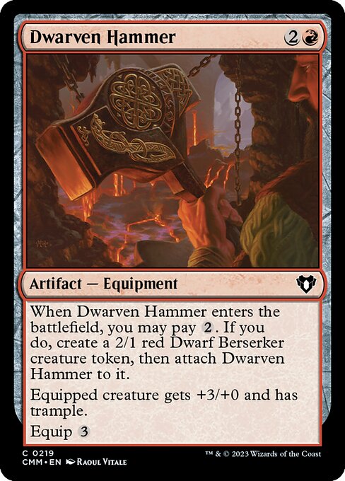 Dwarven Hammer – Commander Masters (CMM-219) Magic: The Gathering card