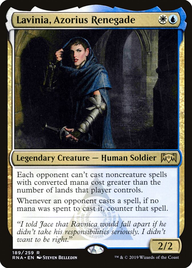 Magic-kaart Lavinia, Azorius Renegade RNA-189 uit Ravnica Allegiance (Rare)