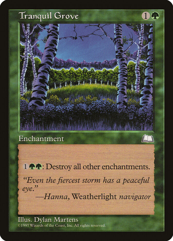 Magic-kaart Tranquil Grove WTH-142 uit Weatherlight (Rare)