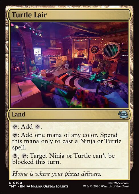Turtle Lair – Teenage Mutant Ninja Turtles (TMT-190) Magic: The Gathering card | LC-REM-20260804-15621001871692-c50c4580-979b-4863-86b9-16e258198972