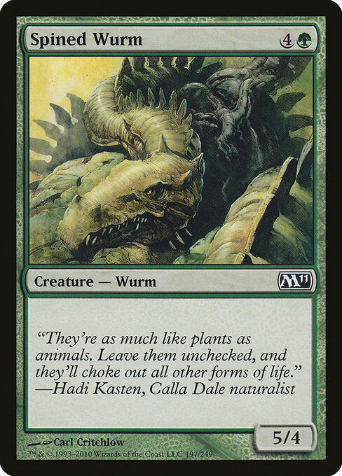 Spined Wurm – Magic 2011 (M11-197) Magic: The Gathering card Imagen principal del producto