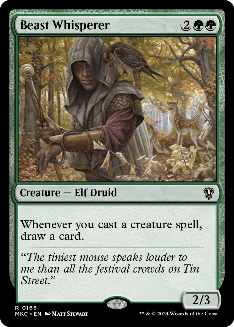 Beast Whisperer – Commander: Murders at Karlov Manor 166 – Magic: The Gathering single card Hoofdafbeelding