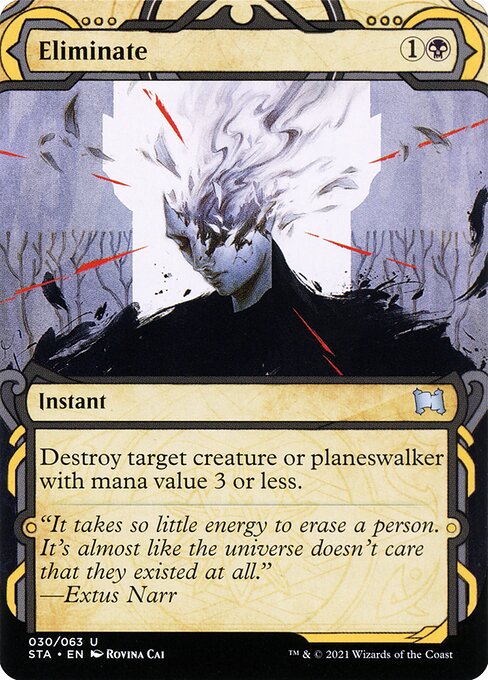 Eliminate – Strixhaven Mystical Archive (STA-30) Magic: The Gathering card | LC-REM-20260804-15573445738828-c55b2b50-ac83-4a78-8f84-580193d1ca0f Immagine principale del prodotto