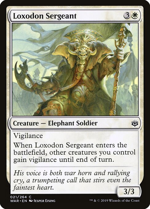 Loxodon Sergeant – War of the Spark (WAR-21) Magic: The Gathering card | LC-REM-20260804-15150769471820-c57f873b-5fb2-4638-b66c-f6d1aec156ba