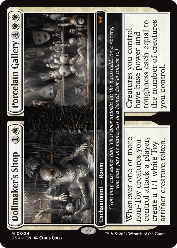 Dollmaker's Shop // Porcelain Gallery – Duskmourn: House of Horror 4 – Magic: The Gathering single card Hoofdafbeelding