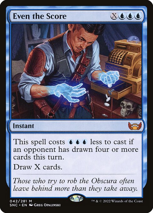 Even the Score – Streets of New Capenna (SNC-42) Magic: The Gathering card