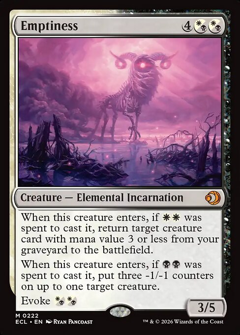 Emptiness – Lorwyn Eclipsed (ECL-222) Magic: The Gathering card Main image