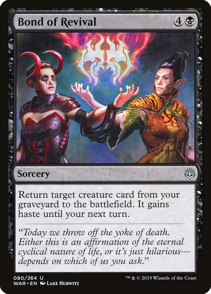 Bond of Revival - War of the Spark (Uncommon) [WAR-80] Imagen principal del producto