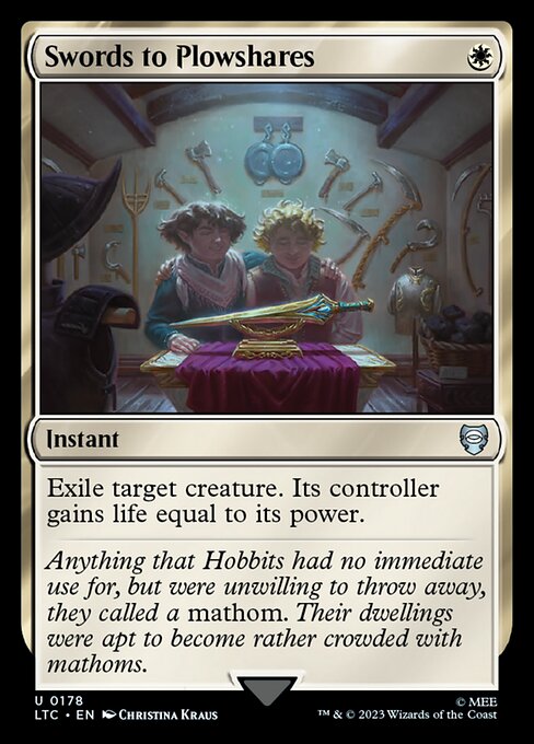 Swords to Plowshares – Commander: The Lord of the Rings: Tales of Middle-earth (LTC-178) Magic: The Gathering card