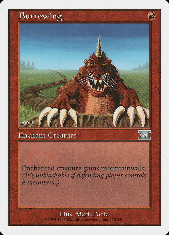 Magic-kaart Burrowing 6ED-170 uit Classic Sixth Edition (Uncommon) Immagine principale del prodotto