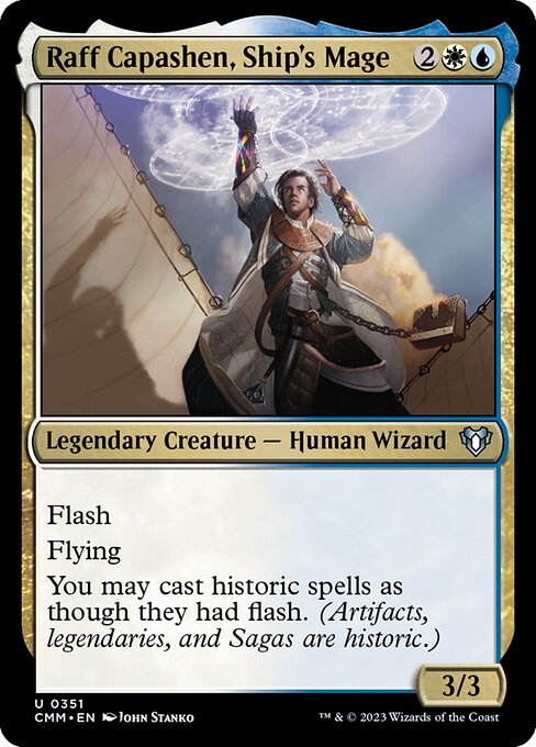 Raff Capashen, Ship's Mage – Commander Masters (CMM-351) Magic: The Gathering card Immagine principale del prodotto