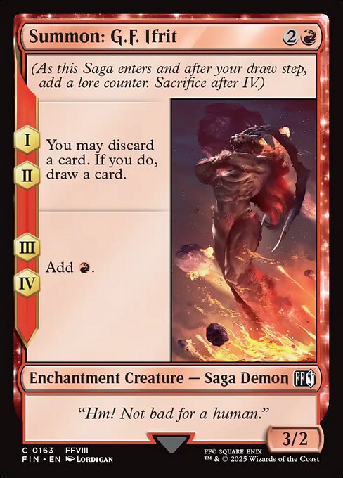 Summon: G.F. Ifrit – Final Fantasy (FIN-163) Magic: The Gathering card | LC-REM-20260804-15340148916556-c6c73092-5195-4bdc-b039-a699f6e297b2