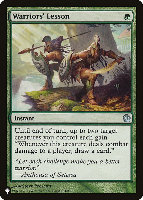 Warriors' Lesson – The List (PLST-THS-184) Magic: The Gathering card | LC-REM-20260804-15151297921356-c719bc31-962f-4bf5-a2fd-8cbac6c498d6