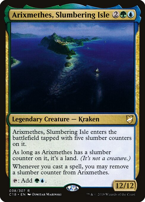 Arixmethes, Slumbering Isle – Commander 2018 (C18-38) Magic: The Gathering card