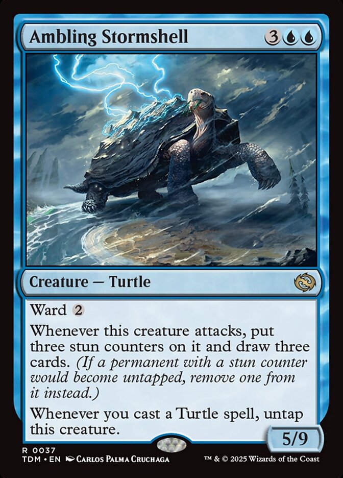 Magic-kaart Ambling Stormshell TDM-37 uit Tarkir: Dragonstorm (Rare)