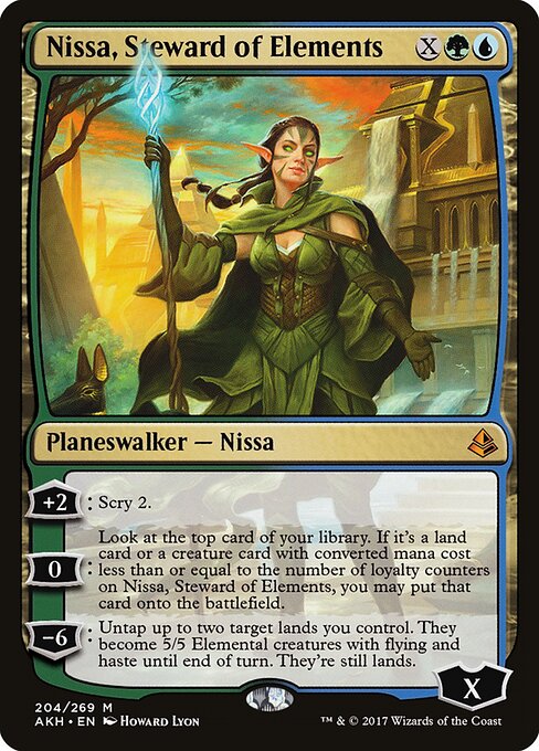Nissa, Steward of Elements – Amonkhet (AKH-204) Magic: The Gathering card
