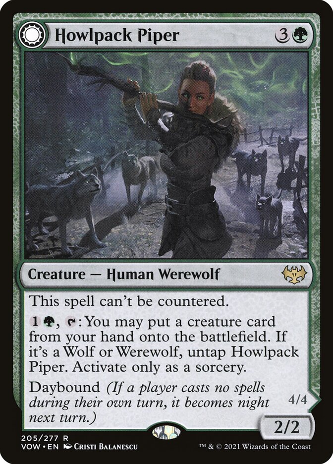 Howlpack Piper // Wildsong Howler - Innistrad: Crimson Vow (Rare) [VOW-205]