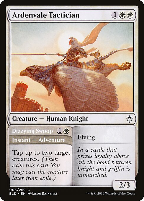 Ardenvale Tactician // Dizzying Swoop – Throne of Eldraine (ELD-5) Magic: The Gathering card | LC-REM-20260804-15151219638604-c7d5e394-8e41-442e-ae97-a478a61e1b9d Image principale du produit