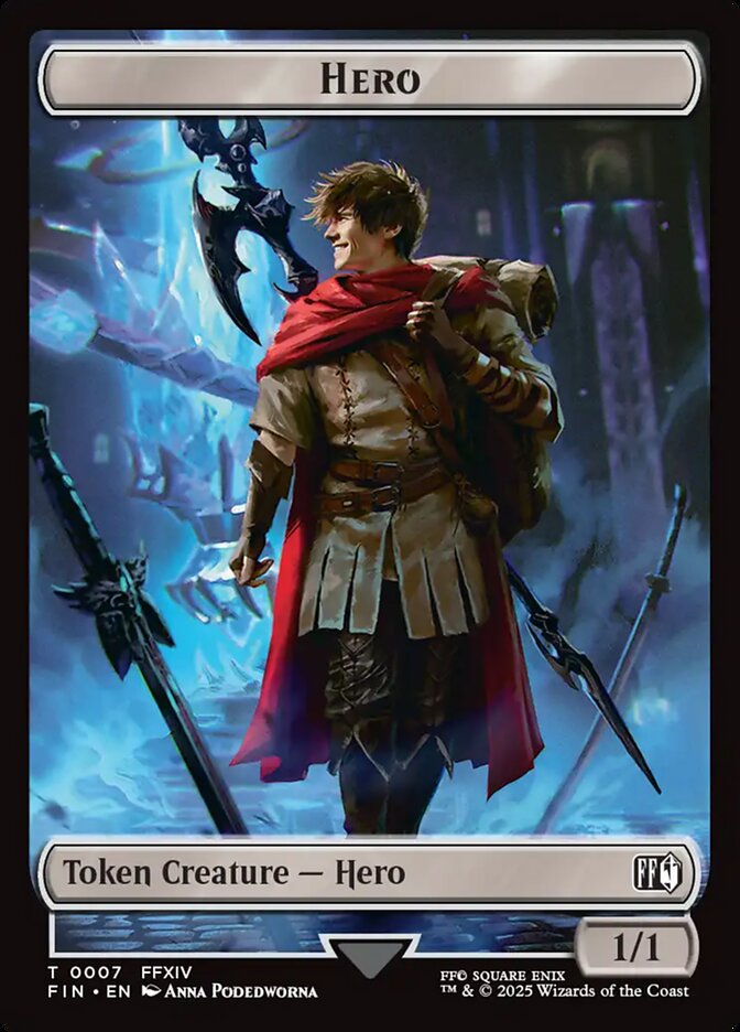Magic-kaart Hero Token // Robot Warrior Token TFIN-7 uit Final Fantasy Tokens (Token)