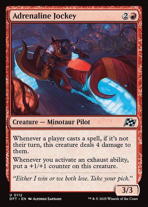 Adrenaline Jockey – Aetherdrift (DFT-112) Magic: The Gathering kaart