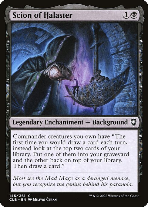 Scion of Halaster – Commander Legends: Battle for Baldur's Gate (CLB-145) Magic: The Gathering card